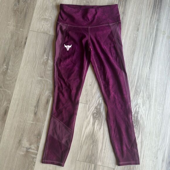 Womens Under Armour Maroon The Rocket Project Compression Leggings Small - Picture 1 of 7
